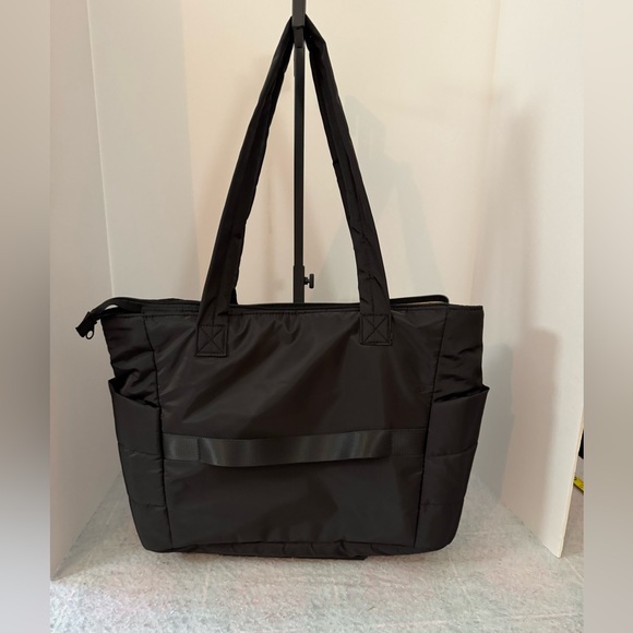 Bagsmart Bubble Puffy Laptop Tote Bag Black - Picture 2 of 6